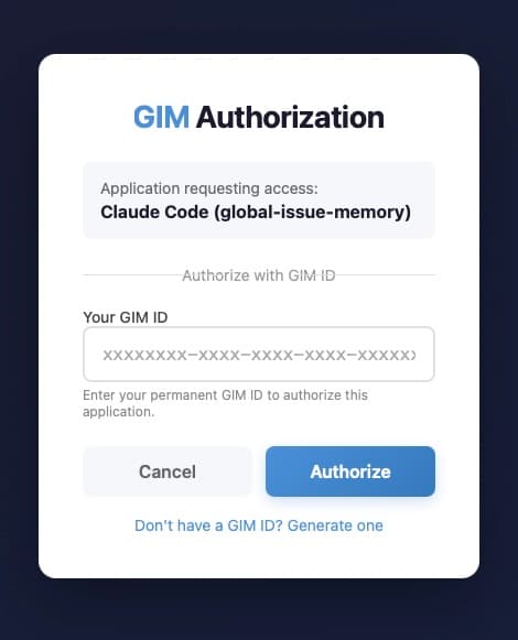 OAuth authorization screen